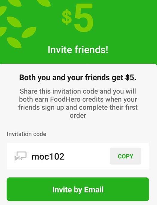 FoodHero App Canada Bonus Code