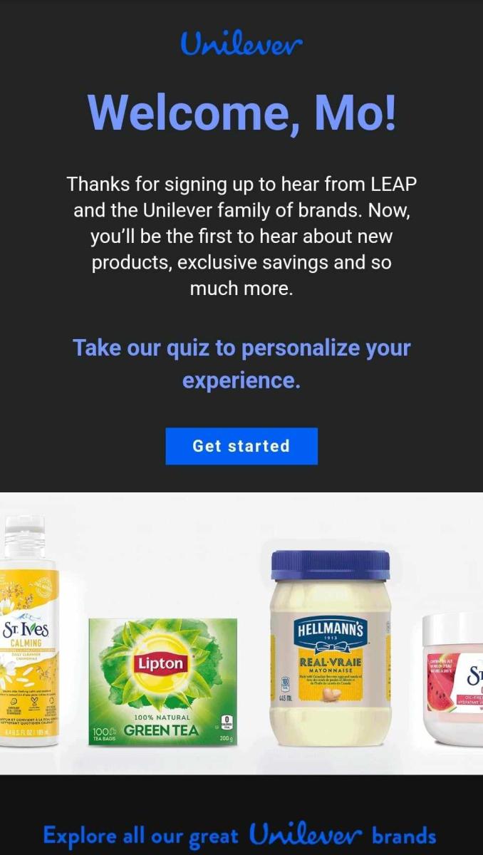 Leap Rewards Canada Unilever Grocery Apps